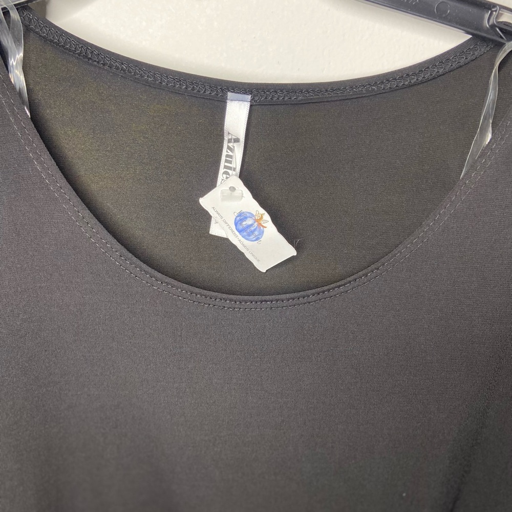 Black Tie Front Relaxed Short Sleeve T-Shirt - Picture 6 of 7